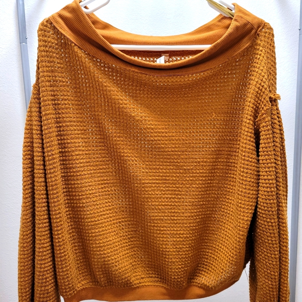 Knitted Off-shoulder Sweater, size S/M